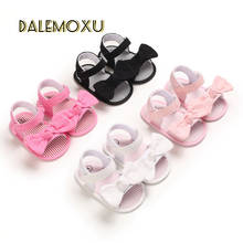 Meninas do bebê sandálias verão recém-nascidos meninas arco casual fundo macio antiderrapante respirável sapatos de bebê prewalker 0-18m 2024 - compre barato