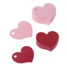 50Pcs Heart Shape Blank Kraft Paper Card Gift Tag Label DIY Party Wedding Crafts 2024 - buy cheap