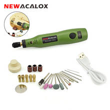 NEWACALOX Variable Speed Mini Grinder Set USB Charging Electric Drill Engraving Pen Rotary Tools for Polishing Carving Sanding 2024 - купить недорого