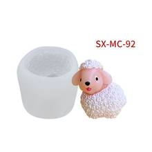 Forma de sabão de ovelha artesanal, molde de resina de moldagem de ovelha 3d com pingente de chaveiro, molde de resina de silicone para fazer joias, ferramentas de arte e artesanato 2024 - compre barato