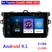 Central multimídia com sistema de navegação gps, rádio automotivo com tela sensível ao toque android para toyota corolla 2007 08 09 10 2011 2024 - compre barato