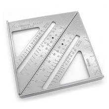 Régua de medição triângulo em liga de alumínio, 7 polegadas, diy, ferramenta de marcenaria, medidor de escala padrão, linha quadrada 2024 - compre barato
