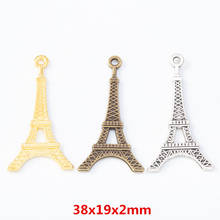 40 pieces of retro metal zinc alloy tower Pendant for DIY handmade jewelry necklace making 8038 2024 - buy cheap