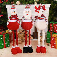 Стоячий Большой Выдвижной Дед Мороз/Снеговик/фигура оленя украшения для рождественской елки детские рождественские подарки 2024 - купить недорого