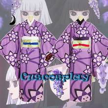 Аниме Demon Slayer Kimetsu no Yaiba Косплей Костюм Ubuyashiki Kiriya Оригинальная версия дизайн фиолетовый кимоно униформа 2024 - купить недорого