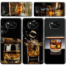 Funda para bebida de hielo de whisky de cigarro para Xiaomi Mi 11 Lite Note 10 Mi 11 Ultra 10T Pro, funda para POCO X3 Pro M3 F1 F2 F3 2024 - compra barato