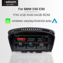 Reproductor multimedia con pantalla IPS de 8,8 "y GPS para BMW, autorradio PX6 con Android 9,0, 6 núcleos, 64GB de ROM, 4GB de RAM, ID6, DVD, para BMW E60, E61, E63, E64, E90, E91, E92, CCC, CIC 2024 - compra barato