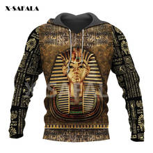 Anubis-Sudadera con capucha para hombre y mujer, con estampado 3D de símbolo de ojos de Dios antiguo egipcio, ropa de calle Harajuku con cremallera, informal 2024 - compra barato