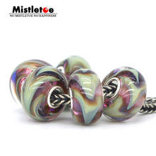 Mistletoe 925 Sterling Silver Murano Glass In Love Charm Bead European Jewelery 1pcs 2024 - buy cheap