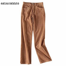 Vintage pants women 2021 high waist pants baggy streetwear women black brown trousers chic cargo pants corduroy korean clothes 2024 - buy cheap