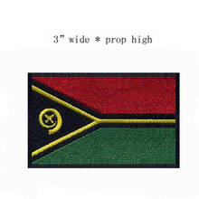 Vanuatu-Bandera bordada de 3 "de ancho, en la ropa, parche, etiqueta de hierro personalizada 2024 - compra barato