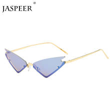 JASPEER Rimless Steampunk Sunglasses Women Luxury Brand Vintage Sunglasses Men Ladies Sun Glasses Retro Mirror Shades UV400 2024 - buy cheap