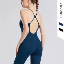 Sexy Sport Suit Yoga Set Fitness Backless Jumpsuit Sportswear For Women Gym Running Training Workout Athletic Suit Female 2024 - buy cheap