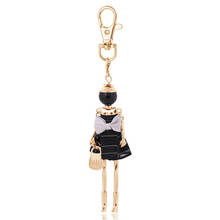 Women New Bag Key Chain Girl Handmade Statement Keychain Fashion French Doll Pendant Paris Trendy Jewelry Accessory Wholesale 2024 - buy cheap