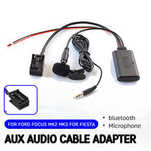 Cabo receptor bluetooth aux, adaptador para ford, para focus mk2 mk3, fiesta, com áudio, microfone, interface da unidade principal 2024 - compre barato