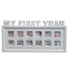 "My First Year" Baby 12 Month Photo Frame Baby Accessories Newborn Gift Set Baby Photo Frame 12 Grids Baby Keepsake Frame Items 2024 - buy cheap