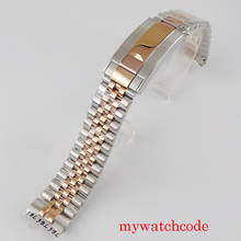 20mm width stainless steel rose gold plated jubilee watch strap fit 40mm men wristwatch 2024 - buy cheap