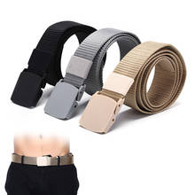 1pc Men Outdoor Canvas Belt Hiking Camping Safety Waist Support Hunting Sports Wearable Breathable Military Tactical Belt 2024 - buy cheap