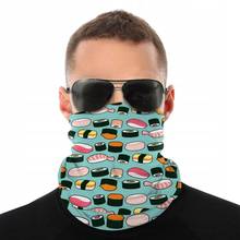 Yummy Sushi Illustrated Magic Scarf Half Face Mask Unisex Fashion Tube Mask Tubular Bandanas Polyester Headband Outdoor Hiking 2024 - buy cheap