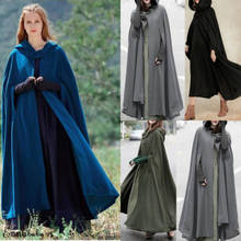 New Women's Loose Wool Poncho Winter Warm Coat Long Cloak Capes Parka Outwear Ponchos Fashion Outwear 2024 - buy cheap