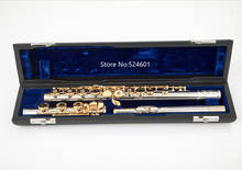 Flauta de afinación C de alta calidad, 17 agujeros abiertos, cuerpo plateado, llaves doradas, instrumentos musicales con accesorios, envío gratis 2024 - compra barato
