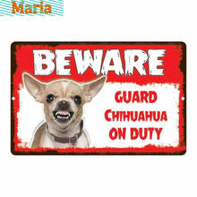 Beware Guard Chihuahua Dog on Duty Car Sticker Waterproof Window Decoration Sticker PVC JDM JEEP Van Bike Offroad RV A4 Q3 Polo 2024 - buy cheap