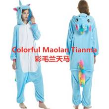 New Winter Unicorn Pajama Nightie Adults Animal Rabbit Pyjamas Flannel Stitch Cat Anime Onesies Women Cartoon Sleepwear Jumpsuit 2024 - buy cheap