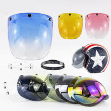 Visera de cara abierta para casco de motocicleta, visera de burbuja, Retro, accesorios 2024 - compra barato