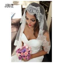 JIERUIZE Vintage Lace Edge Wedding Veils White Ivory One Layer Cathedral Long Bridal Veil Accessories Veu De Noiva 2024 - buy cheap