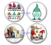 Cartoon Dwarves glass cabochon,Little man and Merry Christmas Round photo glass cabochon demo flat back Making findings 2024 - buy cheap