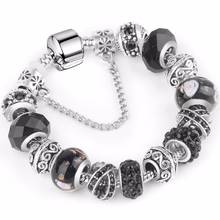 Jewellery European Charm Bracelets For Women 925 Plated Silver Chain Bracelets & Bangles DIY Jewelry 2024 - купить недорого