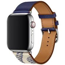 Correia do punho para iwatch correia série 5 4 3 2 1 para apple pulseira de relógio couro laço 42mm 38mm 40mm 44mm link pulseira 2024 - compre barato