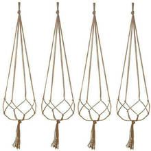 4pcs Hanging Basket Flower Pot Holder Macrame Decoration Plant Hanger Rope Garden Supplies Fit For Flower Pots 20cm 2024 - buy cheap