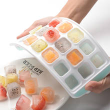 Creative silicone ice cube mold home frozen ice tray refrigerator square plastic ice with lid DIY food supplement box 2024 - buy cheap