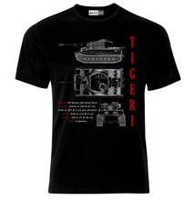 Tiger 1 Tank Blueprint German Army Panzer WW2 Wehrmacht Men Funny T-Shirt Short  Casual  men clothing 2024 - buy cheap