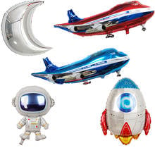 36 inch Large Aircraft modeling Rocket  Foil balloons Science fiction theme party decoration baby shower kids gift toy balloon 2024 - buy cheap