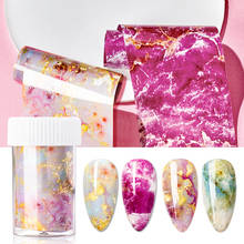Láminas para uñas con patrón de mármol, 100x4cm, pegatinas para uñas, accesorios para manicura 2024 - compra barato