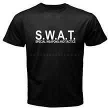 Novo swat especiais armas e táticas logotipo do exército preto camiseta tamanho S-5xl camisetas casual manga curta 2024 - compre barato