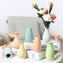 Small colorful Fresh Ceramic Vases Modern Simple Living Room Home decor Dry Flower small decorative items Ornament Mini vase 2024 - buy cheap