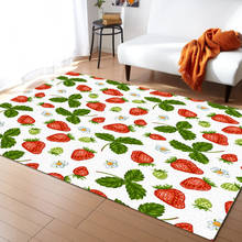 Summer Fruit Strawberry Leaf Repeat Carpets for Bed Room Modern Home Large Area Rug for Living Room Bay Window Mat 2024 - buy cheap