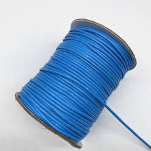 New 0.5 0.8 1.0 1.5 2.0mm Lake Blue Waxed Cord Waxed Thread Cord String Strap Necklace Rope Beads for Jewelry Making 2024 - buy cheap