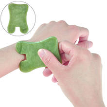 Nueva piedra de Jade Natural Guasha Tabla de masaje herramienta SPA terapia Gua masajeador Sha antiestrés Tabla de raspado 3 Estilo 2024 - compra barato