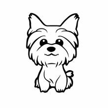 Dawasaru Yorkshire Terrier Doggy Car Sticker Cute Fun Dog Decal Laptop Motorcycle Auto Accessories Decoration PVC,16cm*10cm 2024 - buy cheap