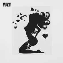 YJZT 13.4CMX16.3CM Stripper Sexy Naked Girl Dance Decal Vinyl Car Sticker Black/Silver 8A-0492 2024 - buy cheap