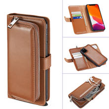 Magnetic Leather Case For iPhone 11 Pro Max 6 6s 8 7 Plus Case Card Zipper Wallet Cover For iPhone X XS Max XR Flip Phone Cases 2024 - buy cheap