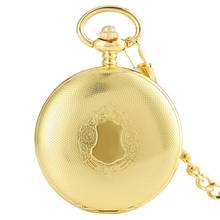 Caja dorada Retro para hombre, reloj de bolsillo con cadena, con esfera de flores, Número romano, negro, Retro, para regalos de lujo, 2020 2024 - compra barato