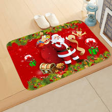 Tapete para puerta de Navidad de 60x40cm, alfombra interior de Papá Noel, muñeco de nieve, decoraciones navideñas para el hogar, adornos navideños de Año Nuevo 2024 - compra barato