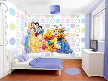 custom size 3d mural wallpaper living room kids room cartoon princess pooh picture sofa TV backdrop wall mural wallpaper sticker 2024 - buy cheap