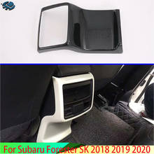 For Subaru Forester SK 2018 2019 Decorate Accessories Carbon Fiber Style Plated Armrest Box Rear Air Vent Frame Trim Cover 2024 - buy cheap