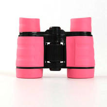 4x30 детский розовый Бинокль Карманный резиновый телескоп для детских игр на открытом воздухе 2024 - купить недорого